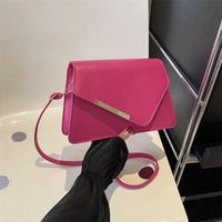 Women's Pu Leather Solid Color Basic Vintage Style Square Flip Cover Shoulder Bag Crossbody Bag main image 7