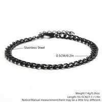 Casual Simple Style Solid Color 304 Stainless Steel Bracelets In Bulk main image 3