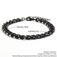 Casual Simple Style Solid Color 304 Stainless Steel Bracelets In Bulk main image 4