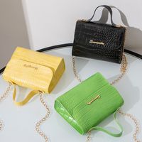 Women's Small Pu Leather Solid Color Classic Style Square Magnetic Buckle Handbag main image 1