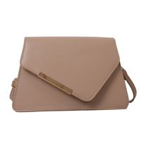 Women's Pu Leather Solid Color Basic Vintage Style Square Flip Cover Shoulder Bag Crossbody Bag sku image 1