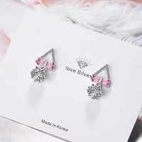 1 Pair Elegant Simple Style Bow Knot Plating Inlay Copper Zircon Rose Gold Plated White Gold Plated Drop Earrings main image 1