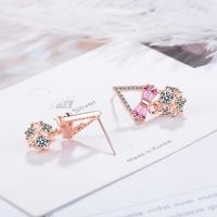1 Pair Elegant Simple Style Bow Knot Plating Inlay Copper Zircon Rose Gold Plated White Gold Plated Drop Earrings main image 4
