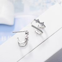 1 Pair Lady Geometric Plating Inlay Copper Zircon 24k Gold Plated White Gold Plated Ear Studs main image 1