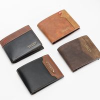 Men's Solid Color Pu Leather Open Wallets main image video