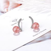 1 Pair Lady Geometric Plating Inlay Crystal Crystal White Gold Plated Ear Studs main image 4
