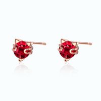 1 Piece Cute Cat Plating Inlay Copper Zircon 24k Gold Plated White Gold Plated Ear Studs main image 5