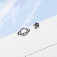 1 Pair Simple Style Star Plating Copper Ear Studs main image 4