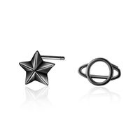 1 Pair Simple Style Star Plating Copper Ear Studs main image 3