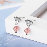 1 Pair Lady Geometric Plating Crystal White Gold Plated Drop Earrings main image 6