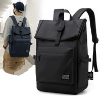 Waterproof Solid Color Casual Daily School Backpack main image 6