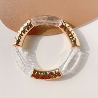 Simple Style Color Block Arylic Plating Women's Bangle main image 1