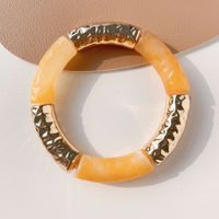 Simple Style Color Block Arylic Plating Women's Bangle main image 5