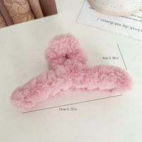 Women's Casual Simple Style Solid Color Rabbit Fur Plastic Flannel Handmade Plush Hair Claws main image 2