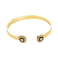 Modern Style Simple Style Devil's Eye Copper Zircon Bangle In Bulk main image 6