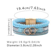 Rétro Géométrique En Cuir Perlé Femmes Bracelets main image 2