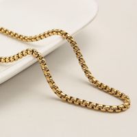 Casual Hip-hop Simple Style Solid Color Stainless Steel Plating Gold Plated Necklace sku image 11