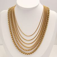 Casual Hip-hop Simple Style Solid Color Stainless Steel Plating Gold Plated Necklace main image 1