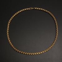 Lässig Hip Hop Einfacher Stil Einfarbig Rostfreier Stahl Überzug Vergoldet Halskette main image 7
