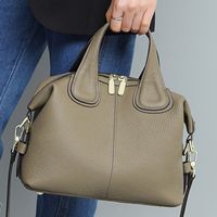 Women's Pu Leather Solid Color Vintage Style Classic Style Round Zipper Handbag main image 1