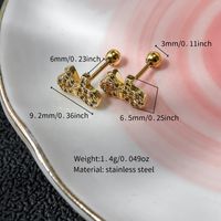 1 Pair Lady Shiny Flower Polishing Plating Inlay Stainless Steel Copper Zircon 18K Gold Plated White Gold Plated Ear Studs main image 3