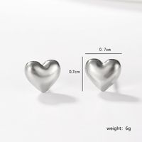 1 Pair Sweet Simple Style Heart Shape Plating 201 Stainless Steel 18K Gold Plated Ear Studs main image 10