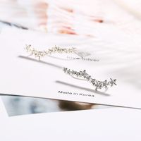 1 Pair Ig Style Star Inlay Copper Zircon Ear Studs main image 4