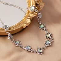 Retro Commute Korean Style Irregular Gold Plated Crystal Alloy Wholesale Necklace main image 4