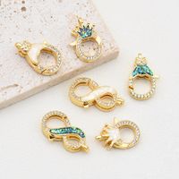 1 Piece Copper Zircon Infinity Crown Fish Tail Simple Style main image 4