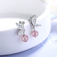 1 Pair Ig Style Sweet Butterfly Crystal Plating Inlay Copper Zircon Drop Earrings main image 1