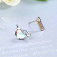 1 Pair Ig Style Cute Star Whale Asymmetrical Epoxy Inlay Copper Artificial Gemstones Ear Studs main image 5