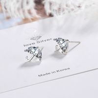 1 Pair Ig Style Simple Style Umbrella Plating Inlay Copper Zircon Ear Studs main image 3