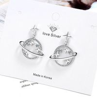 1 Pair Ig Style Star Plating Hollow Out Inlay Copper Zircon Drop Earrings main image 1