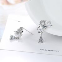 1 Pair Sweet Water Droplets Plating Hollow Out Inlay Copper Zircon Drop Earrings main image 3