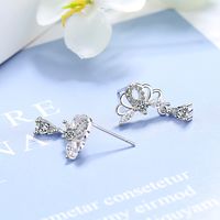 1 Pair Sweet Water Droplets Plating Hollow Out Inlay Copper Zircon Drop Earrings main image 5