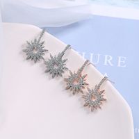 1 Pair Ig Style Shiny Star Plating Inlay Copper Zircon White Gold Plated Drop Earrings main image 1