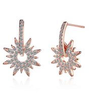 1 Pair Ig Style Shiny Star Plating Inlay Copper Zircon White Gold Plated Drop Earrings sku image 2