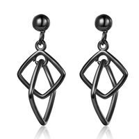 1 Pair Simple Style Rhombus Plating Copper Drop Earrings sku image 2