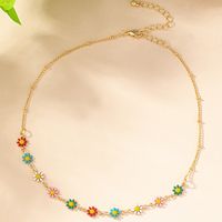 Ig Style Retro Korean Style Daisy Alloy Wholesale Necklace main image 4