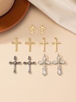 Retro Cool Style Cross Alloy Jewelry Accessories sku image 1