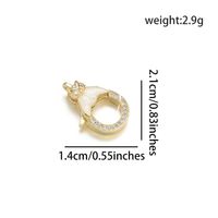 1 Piece Copper Zircon Infinity Crown Fish Tail Simple Style sku image 4