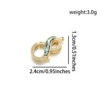 1 Piece Copper Zircon Infinity Crown Fish Tail Simple Style sku image 5