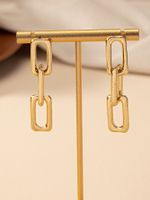 1 Pair Simple Style Solid Color Metal Drop Earrings main image 3