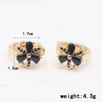 1 Pair Simple Style Shiny Geometric Plating Inlay Alloy Rhinestones Zircon Gold Plated Earrings main image 2