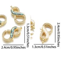 1 Piece Copper Zircon Infinity Crown Fish Tail Simple Style main image 3