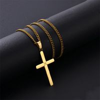 Rock Classic Style Cross Stainless Steel Unisex Pendant Necklace main image 1