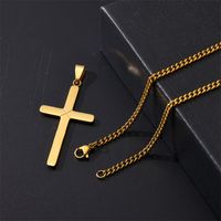 Rock Classic Style Cross Stainless Steel Unisex Pendant Necklace main image 3