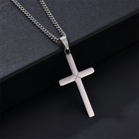 Rock Classic Style Cross Stainless Steel Unisex Pendant Necklace main image 4