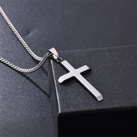 Rock Classic Style Cross Stainless Steel Unisex Pendant Necklace main image 5