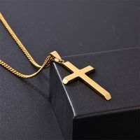 Rock Classic Style Cross Stainless Steel Unisex Pendant Necklace main image 6